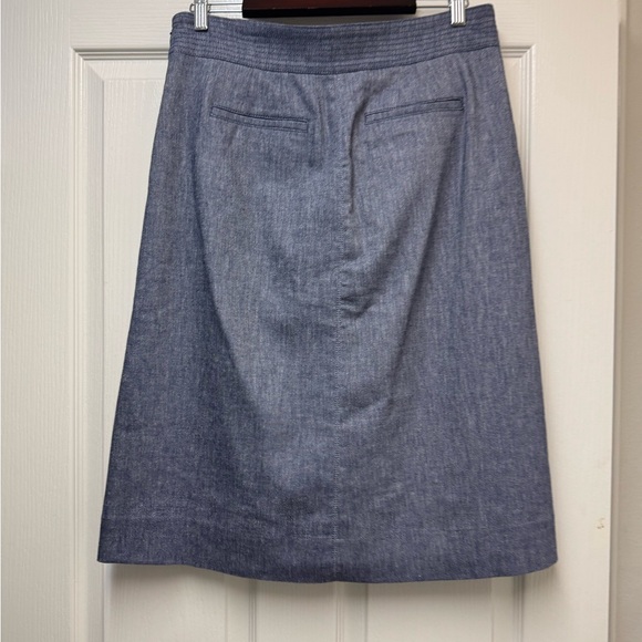 Blue A-Line Skirt for Work - Picture 8 of 11